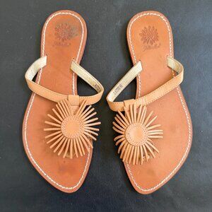 Yellow Box Tan Leather Sandals – Size 6.5